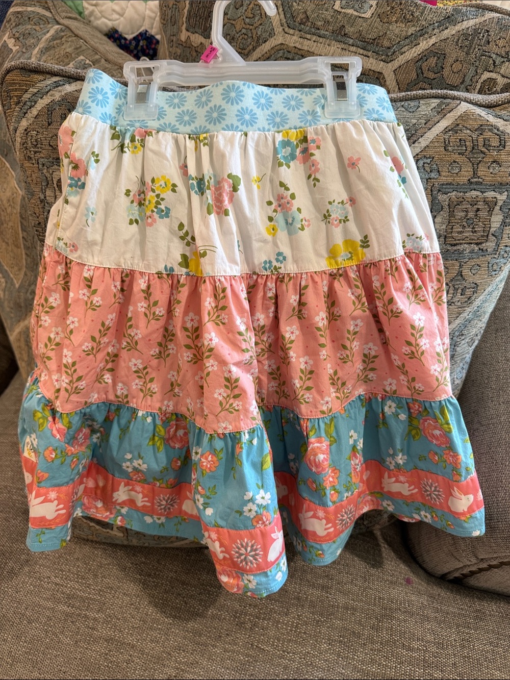 Wildflowers Multi-Color Floral Tiered Skirt
